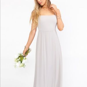 Lauren Tie Maxi Dress in Heather- size Small